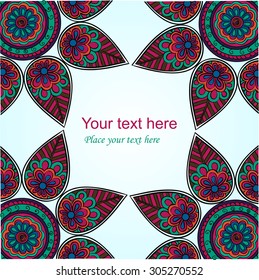 Multicolor Mandala.Vector ethnic oriental circle ornament