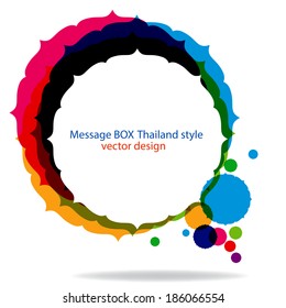 Multicolor message text box Thailand style