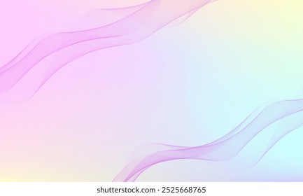 Multicolor minimal gradient background with smooth geometric wave pattern