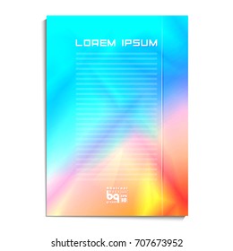 Multicolor modern abstract background. Banner with sample text lorem ipsum. Geometric background with gradient. Vector illustration.