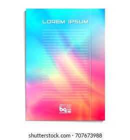 Multicolor modern abstract background. Banner with sample text lorem ipsum. Geometric background with gradient. Vector illustration.