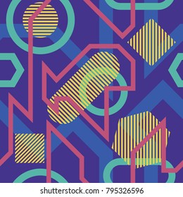 multicolor modern pop art geometric seamless pattern