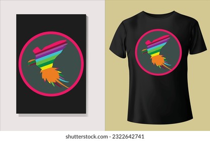 Diseño de camiseta multicolor moderna