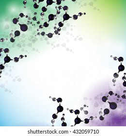 multicolor molecules pattern vector eps10 for fabric, paper and web design