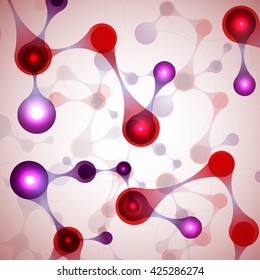 multicolor molecules seamless pattern vector eps10 for fabric, paper and web design