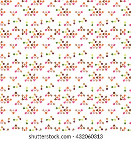 multicolor molecules seamless pattern vector eps10 for fabric, paper and web design