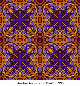 Multi-Color Morocco Seamless Pattern. Traditional Arabic Islamic Background. Vintage, Turkish, Indian style Ideal for carpet, ceramics, tiles. Vector Illustration.