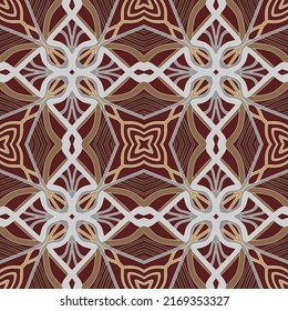 Multi-Color Morocco Seamless Pattern. Traditional Arabic Islamic Background. Vintage, Turkish, Indian style Ideal for carpet, ceramics, tiles. Vector Illustration.