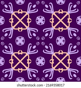 Multi-Color Morocco Seamless Pattern. Traditional Arabic Islamic Background. Vintage, Turkish, Indian style Ideal for carpet, ceramics, tiles. Vector Illustration.