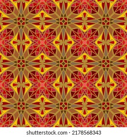 Multi-Color Morocco Seamless Pattern. Traditional Arabic Islamic Background. Vintage, Turkish, Indian style Ideal for carpet, ceramics, floor tiles. Vector Illustration.