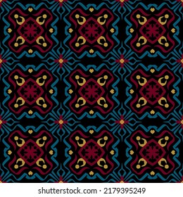 Multi-Color Morocco Seamless Pattern. Traditional Arabic Islamic Background. Vintage, Turkish, Indian style Ideal for carpet, ceramics, floor tiles. Vector Illustration.
