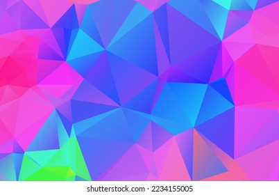 Fondo de mosaico multicolor. Fondo poligonal bajo geométrico. Elemento de diseño para portadas de libros, diseños de presentaciones, fondos de título. Imágenes prediseñadas de vectores.