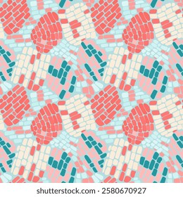 Multi-color mosaic background.  Seamless pattern. Abstract vector illustration