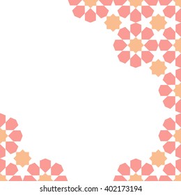 multicolor mosaic moroccan zellige template. vector illustration