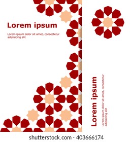 multicolor mosaic moroccan zellige template. vector illustration