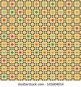 Multicolor Mosaic Textured Kaleidoscope Pattern