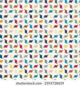 Multicolor Mottled Mosaic Check Pattern