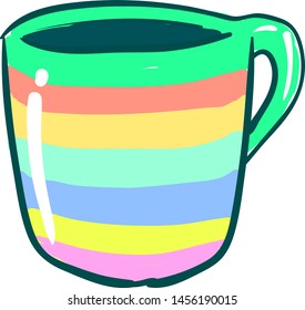Mugre multicolor, ilustración, vector sobre fondo blanco