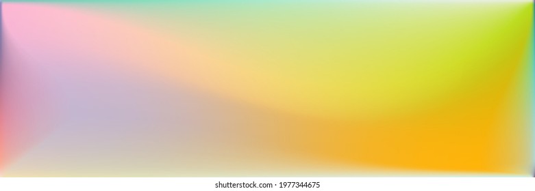 Multicolor Natural Smooth Surface Backdrop. Vibrant Colorful Wavy Gradient Mesh. Color Rainbow Water Wavy Gradient Mesh. Blank Vivid Bright Blurred Texture Illustration. Dark Office Background.