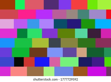 Multicolor nested rectangles widh random widths vector background  like a wall with lots of colorful bricks