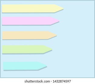 Multicolor office stickers in vector