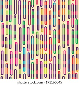 Multicolor Optical Illusion Contoured Strokes Pattern