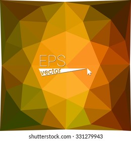 multicolor  orange green geometric rumpled triangular low poly style gradient illustration graphic background. Vector polygonal design for your business.