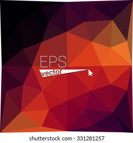 multicolor  orange red geometric rumpled triangular low poly style gradient illustration graphic background. Vector polygonal design for your business.