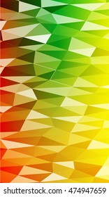 multicolor orange, red, green geometric banner with rumpled triangular low poly origami style background. vector illustration. for your idea business, wallpaper, web-design.