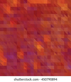 Multicolor orange triangles. Orange origami style triangles.