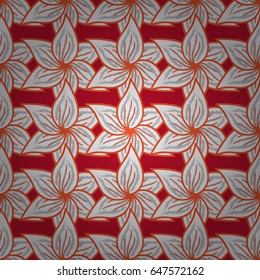 Multicolor ornament of small simple blue flowers, vector abstract seamless pattern for fabric or textile design.