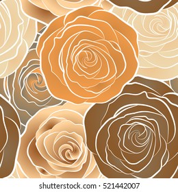 Multicolor ornament of small simple flowers, vector abstract seamless pattern for design and textile. Multicolored background.