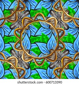 Multicolor ornament of small simple flowers, vector abstract seamless pattern for fabric or textile design.