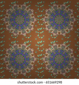 Multicolor ornament of small simple flowers, vector abstract seamless pattern for fabric or textile design.