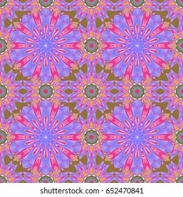 Multicolor ornament of small simple flowers