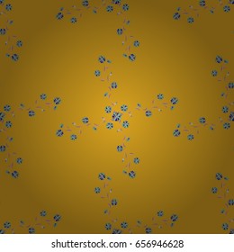 Multicolor ornament of small simple flowers, vector abstract seamless pattern for fabric or textile design.