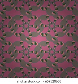 Multicolor ornament of small simple leaves, vector abstract seamless pattern for fabric or textile design.