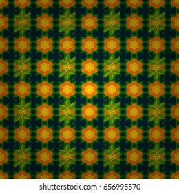 Multicolor ornament of small simple pink flowers, vector abstract seamless pattern for fabric or textile design.