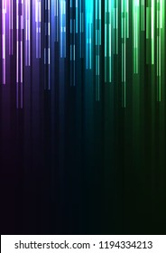 multicolor overlap pixel speed in dark background, geometric layer motion backdrop, simple technology template, vector illustration
