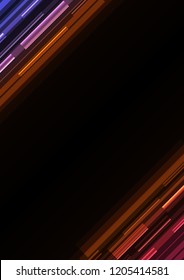 multicolor overlap pixel speed in dark background, geometric layer motion backdrop, simple technology template, vector illustration