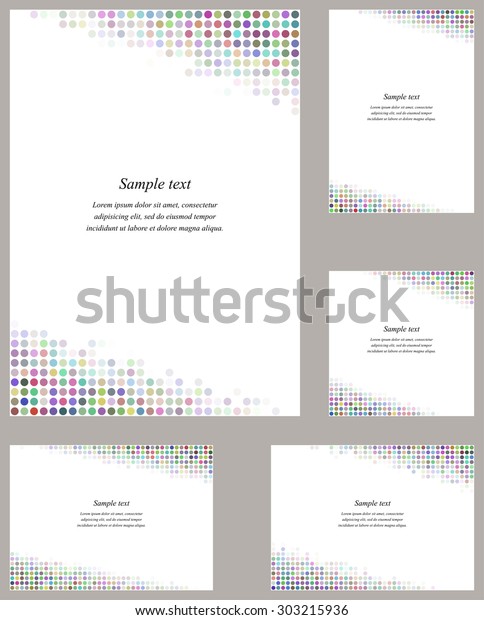 Multicolor Page Corner Design Template Invitation Stock Vector (Royalty ...