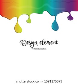 Paint Colorful Dripping Background Vector Illustration Stock Vector ...