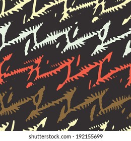 Multicolor Painted Ethnic Ornate Pattern