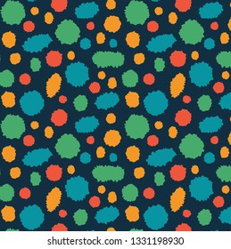 Multicolor paper pieces pattern on dark background. Vector illustration. For prints and decoration. 