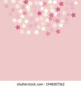 Multicolor Party Sky Seamless Vector. Neon Holiday Light Yellow Geometrical Shape Backdrop. Simple Pink Coral Pinky Original Night Background. Children Colorful Stars Sparkle Illustration.