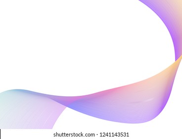 multicolor pastel curve abstract background, line wave layer backdrop, simple technology template, vector illustration