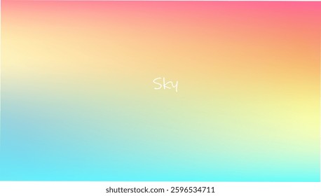 Multicolor pastel design gradient with transition of soft minimal colors. Red , Yellow , Blue gradient .Best for creative project background.