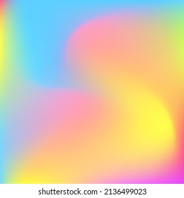 Imagen de diseño dinámico multicolor Pastel verde. Fondo de gradiente líquido rosa morado ligero feliz. Papel tapiz de color amarillo de agua azul fluido. Curva Neon Wavy Arcoiris Malla de gradiente giratorio borrosa.