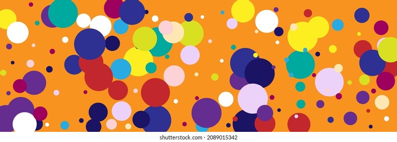 Multicolor Pastel Green Vibrant Violet Background. Rainbow Kids Red Pink Blue Pattern. Yellow Indigo Dark Color Bright Vivid Composition. Play Purple White Children Circles Beige Background.