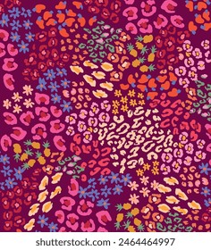 multicolor pattern, animal pattern, flower, floral, ditsy pattern 